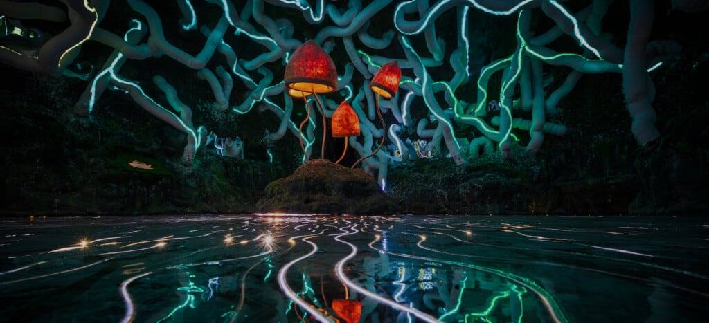 mycelium sculpture Wake the Tiger