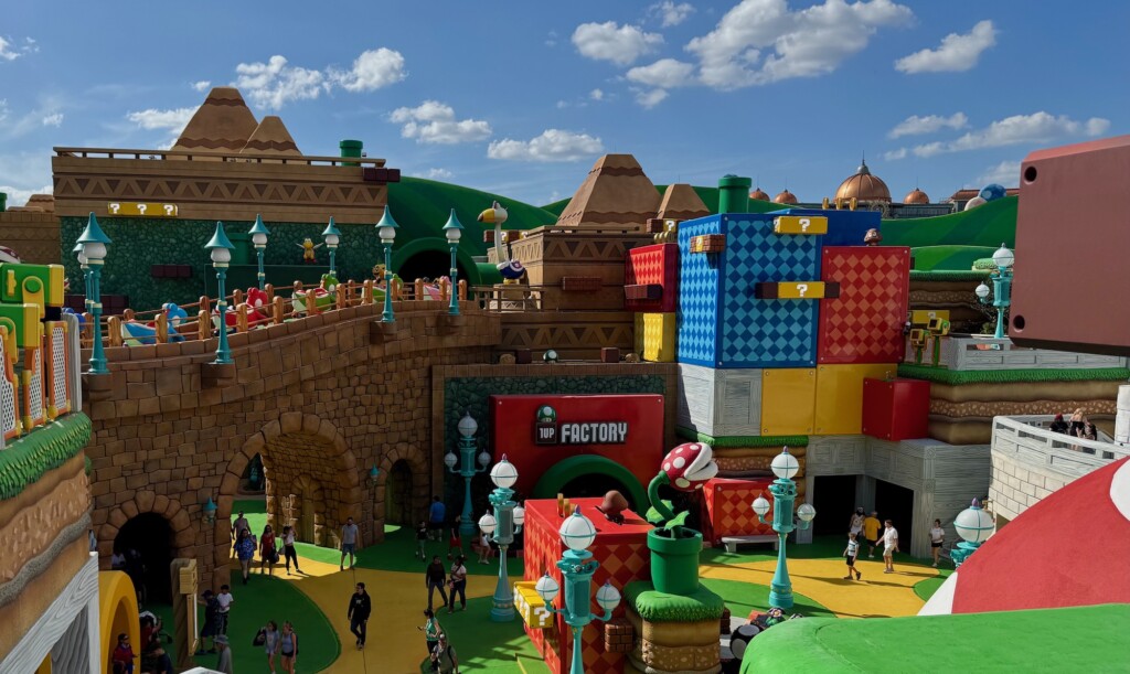 View from the top of Super Nintendo World, Universal Epic Universe